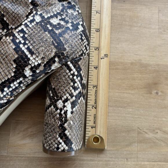 Just Fab Womens Snake Skin Pointed Estrella Zip Boots Size 9 - Picture 10 of 10